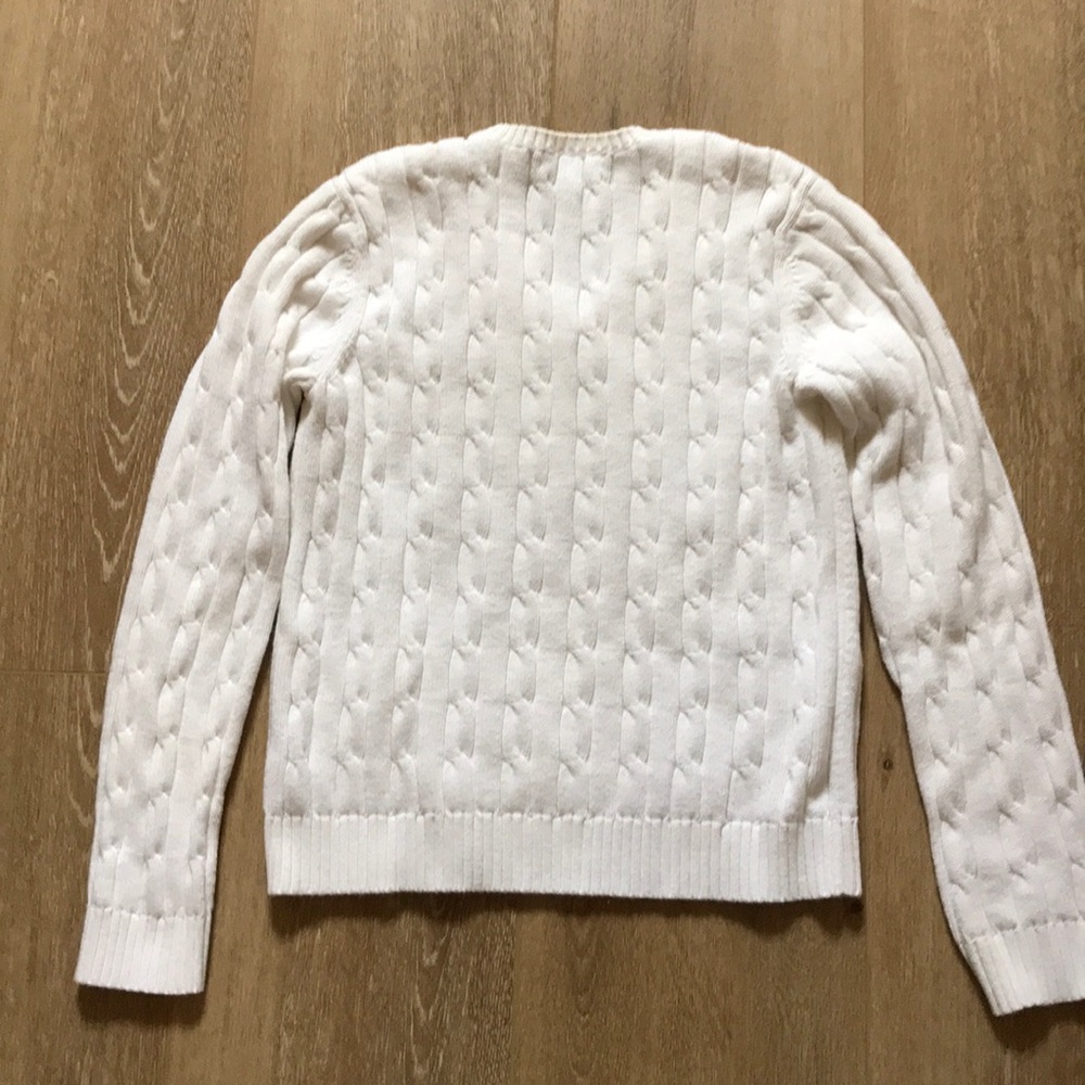 Chaps v-neck ribbed long sleeve cotton sweater - Picture 3 of 3